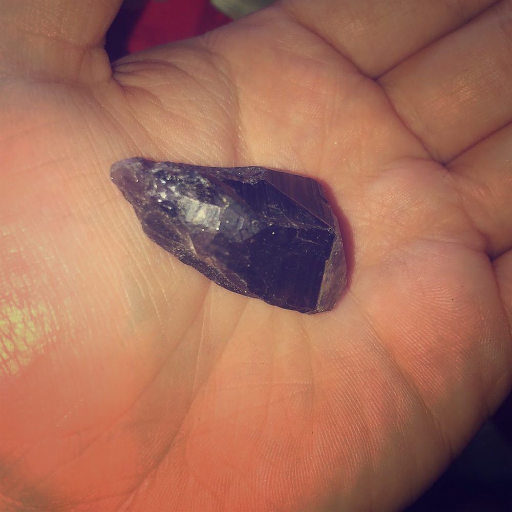 Raw amethyst crystal